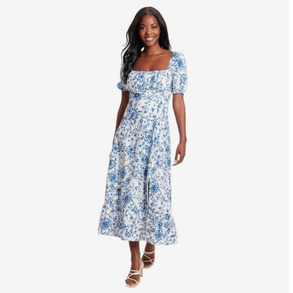 Women’s London Times Floral Tea Dress Size 10 Medium